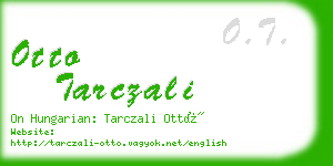 otto tarczali business card